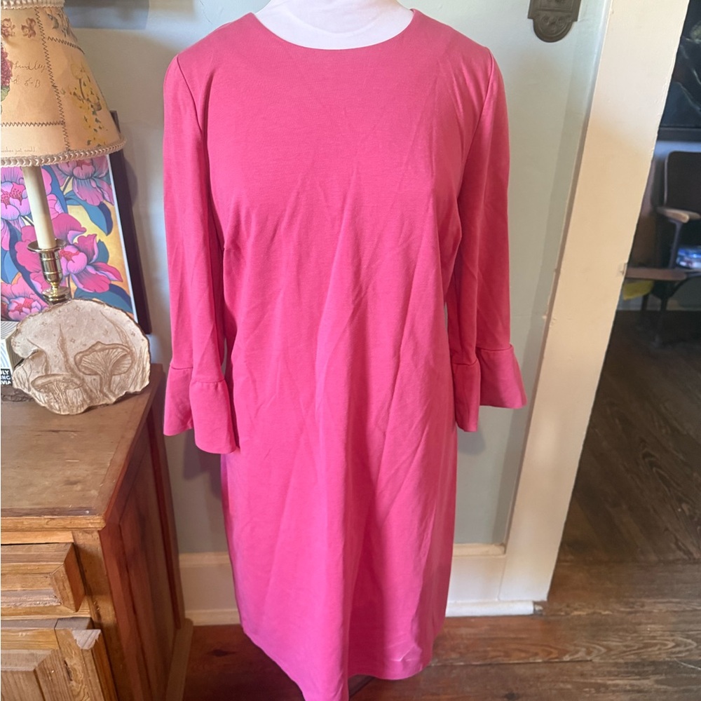 Boden Vibrant Pink Long Sleeve Dress